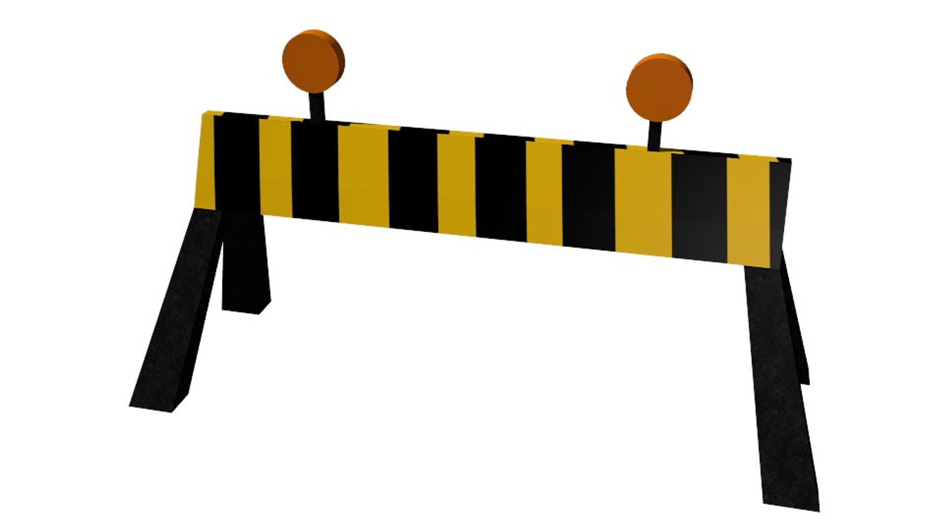 3D Barrel Cone Barrier TurboSquid 1194798