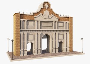 3D The Porta del Popolo Rome
