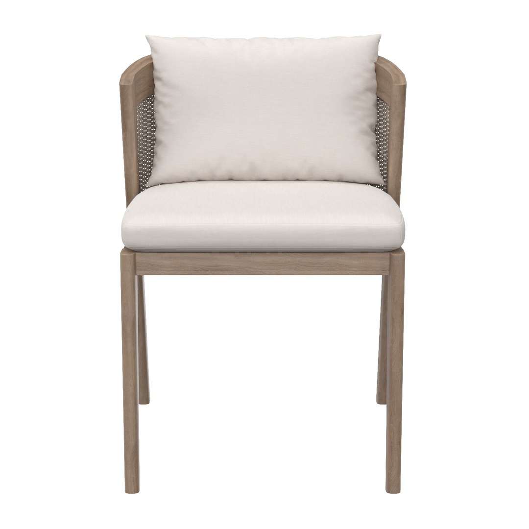 3D Malta Teak Dining Side Chair Model TurboSquid 2085134