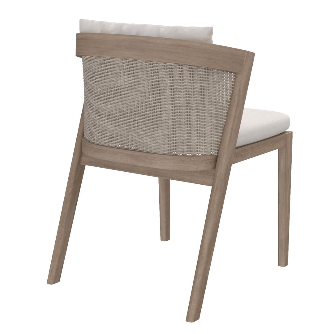 3D Malta Teak Dining Side Chair Model TurboSquid 2085134