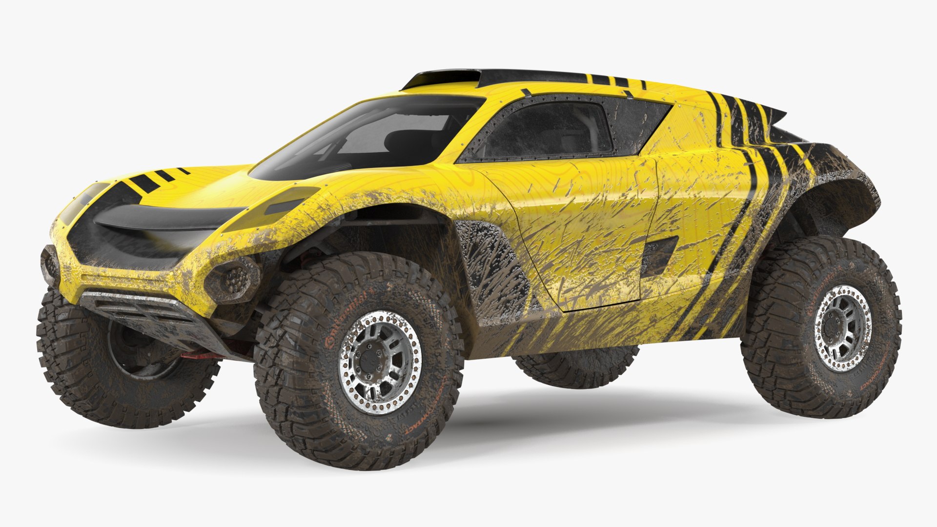 Extreme E Car Racing Electric SUV Dirty 3D model preview