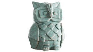 3D Owl metal figurine