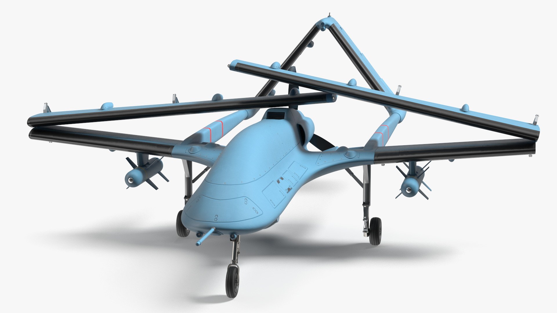 3D Armed Combat Drone Blue Rigged - TurboSquid 2270731