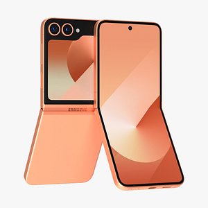 Samsung Galaxy Z Flip 6 Peach 3D model