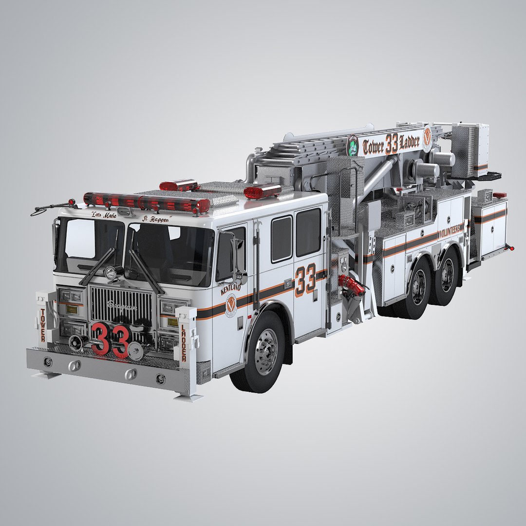 3d model seagrave aerialscope tower ladder