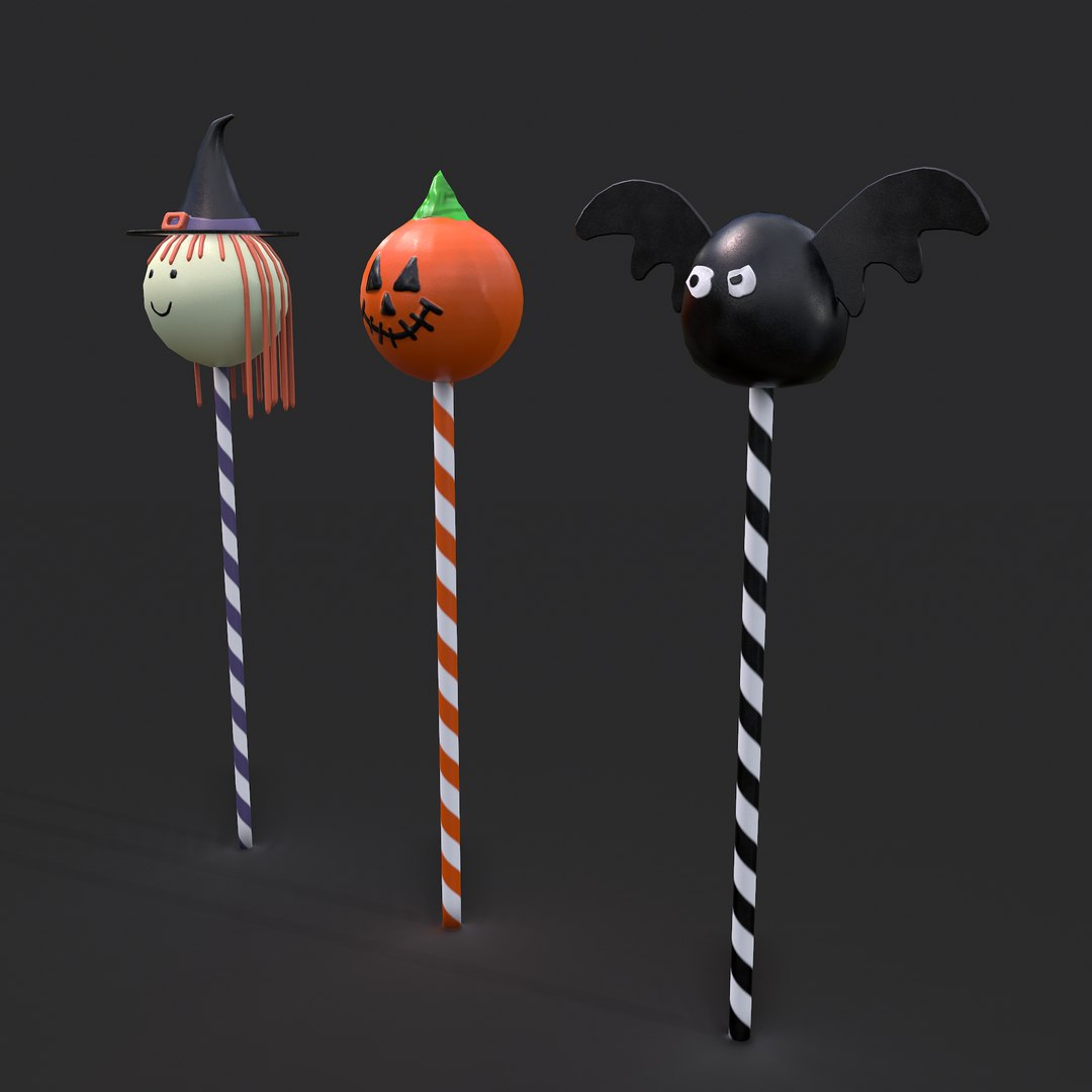 3D Halloween Cake Pops https://p.turbosquid.com/ts-thumb/8D/hFrTsq/QN/10/png/1633465732/1920x1080/fit_q87/63e93d76ba5c2acaf6d2db46064f3098a334c3b1/10.jpg