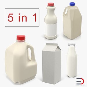 milk bottles 2 model