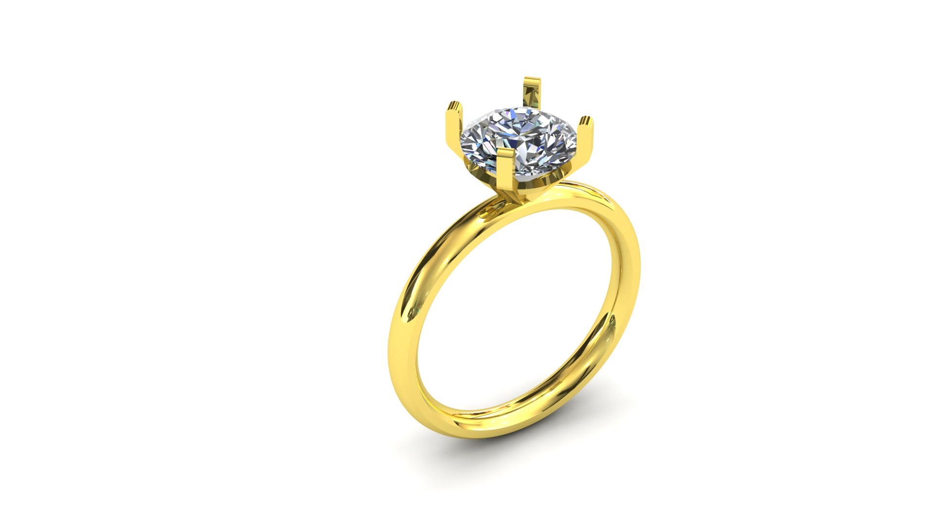 Solitaire Ring Classic Model 1 3D Model - TurboSquid 2267607