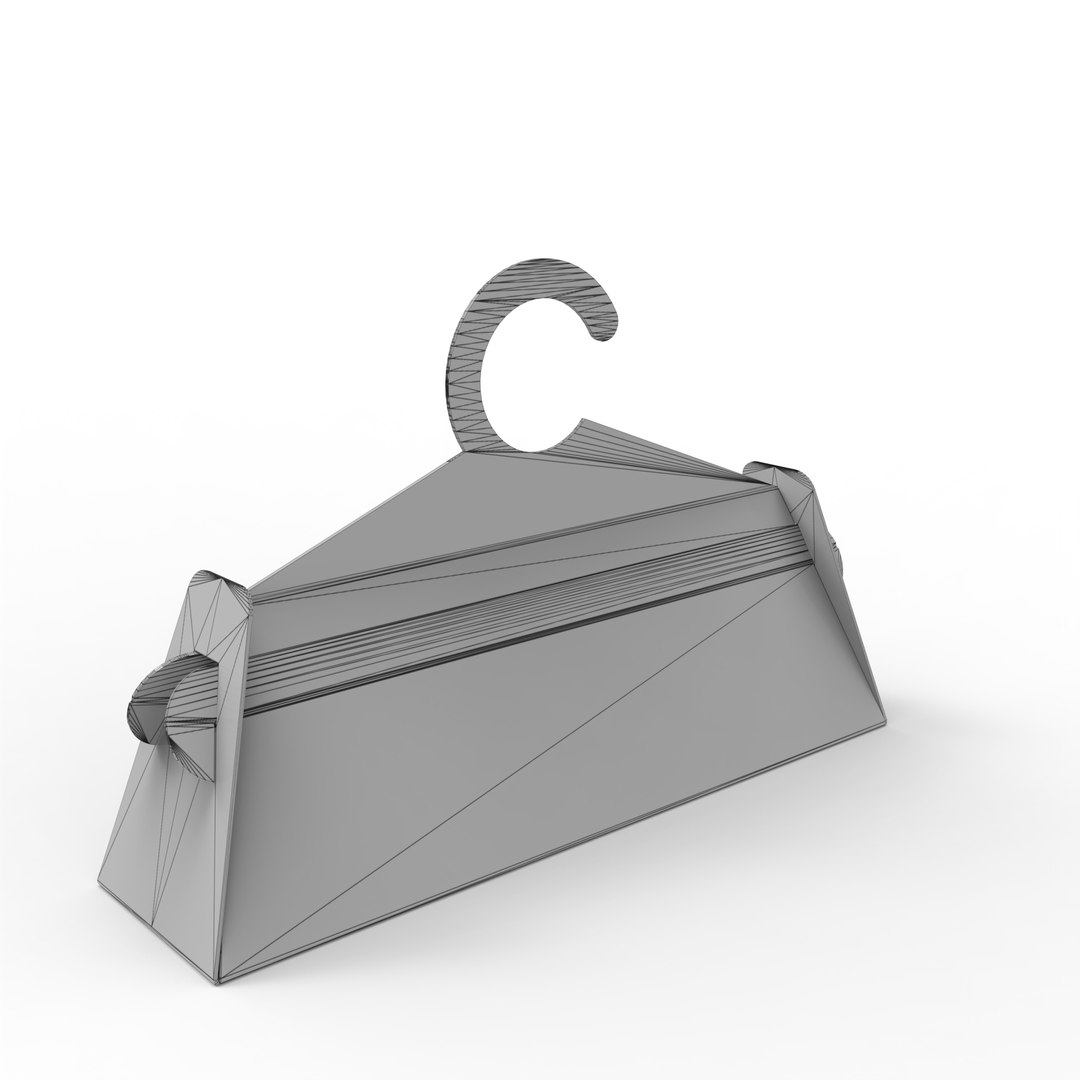 Clothes Hanger Shaped Box Wrap For Packaging And Gift Wrapping 3D Model ...