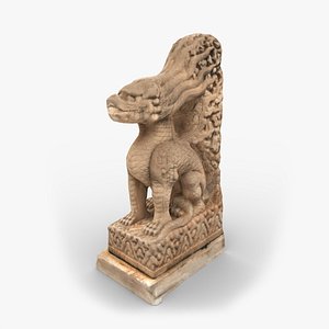 Chinese Stone Animal Statue Scan 3D model