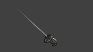 rapier weapon sword 3D model