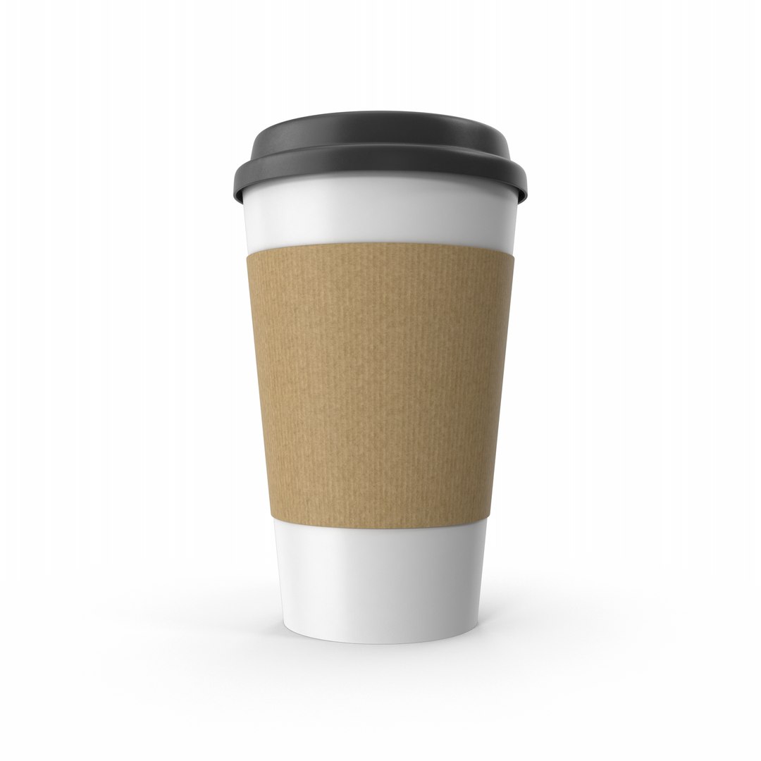 Coffee Paper Cup With Lid and Stopper 3D model - TurboSquid 2135372