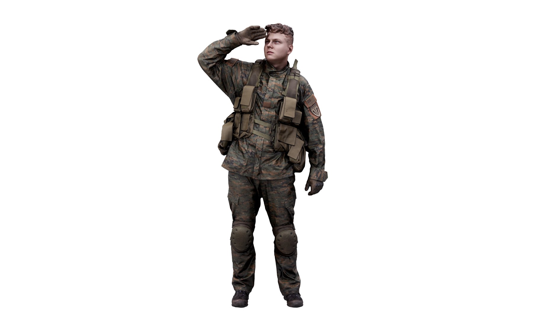 3D Cleaned 3D Body Scan Michael Howard Army Man Standing - TurboSquid ...