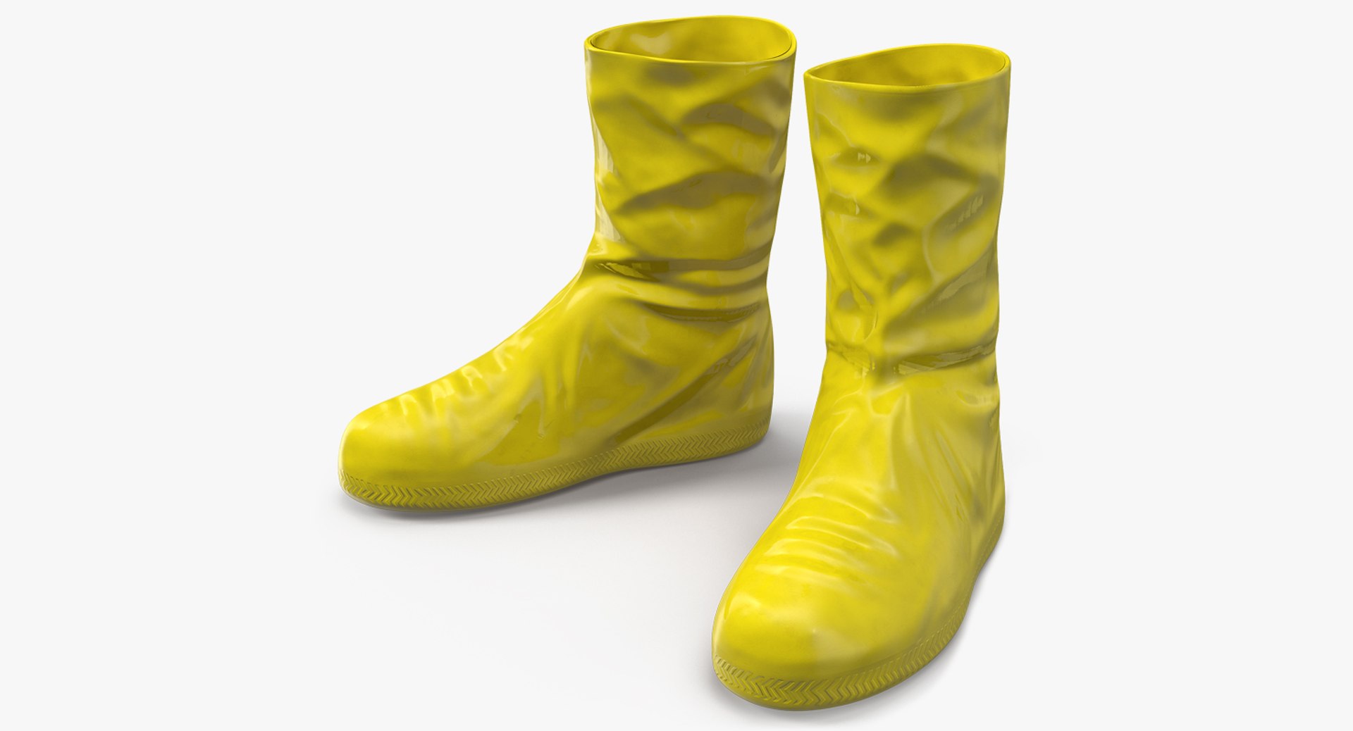 Rubber Safety Boots 3D Model 3D model preview