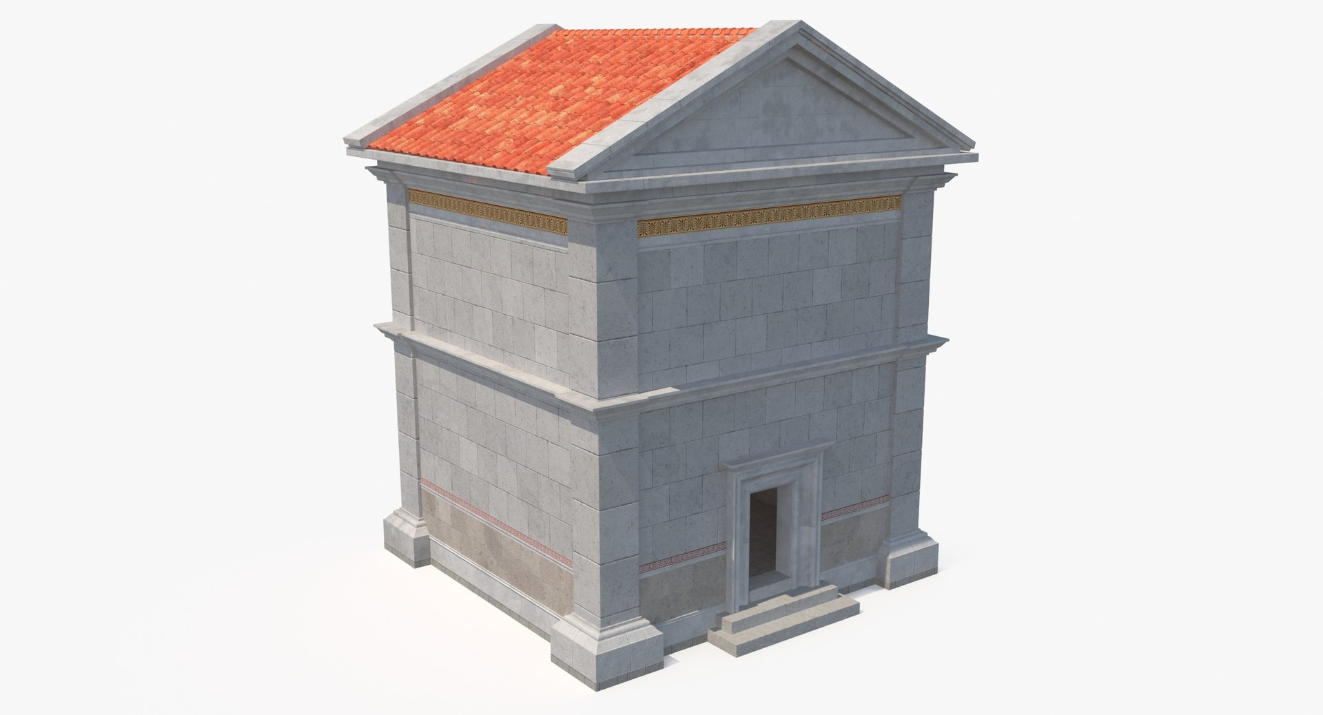 3D Roman Temple Building - TurboSquid 2190202