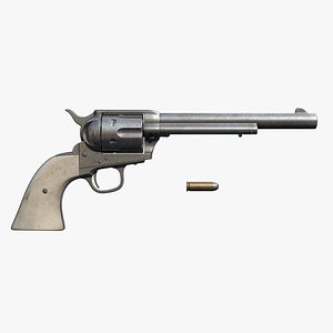 colt 45 revolver 3d 3ds