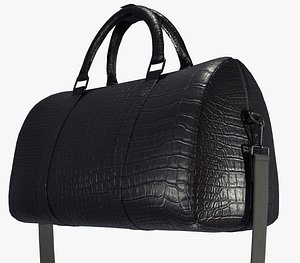 black leather bag strip model