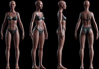 Realistic Basemesh Woman - Female Body - Rigged - UVMapped