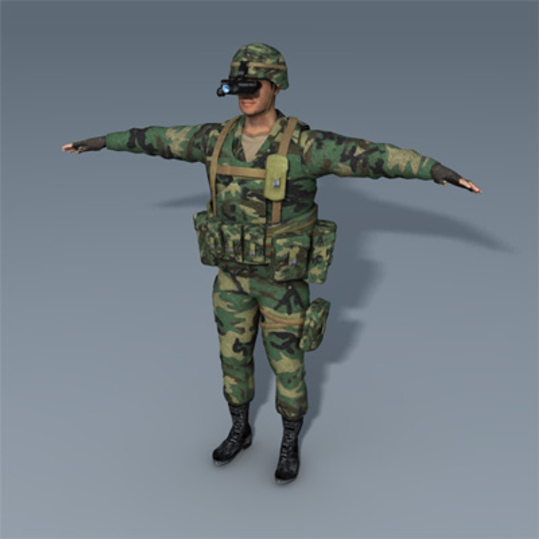 Ranger Woodland Camo 3d Model