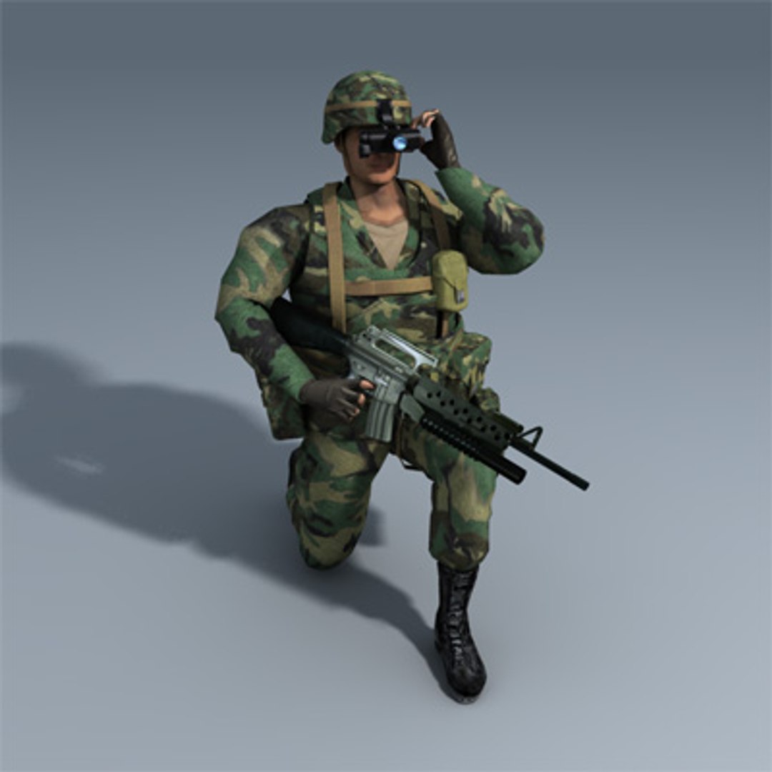 Ranger Woodland Camo 3d Model