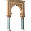 Arch in oriental style Oriental Door Portal Arched Doorway
