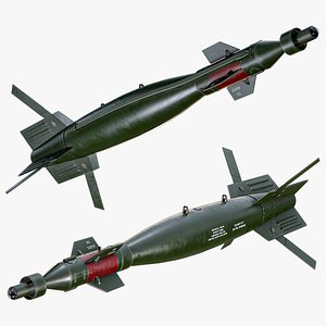 Rigged GBU-16 Paveway 2 Green Aircraft Laser Guided Bomb PBR