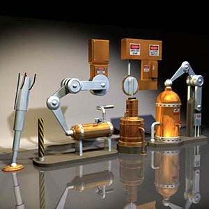 3ds max mechanical machines retractable leg