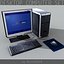 3d desktop computer set