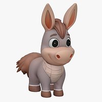 High-Quality Realistic Cute Cartoon Horse