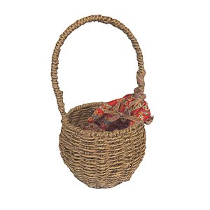 3D Game Ready Basket with Red Ribbon