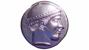 3D model ancient printable coin