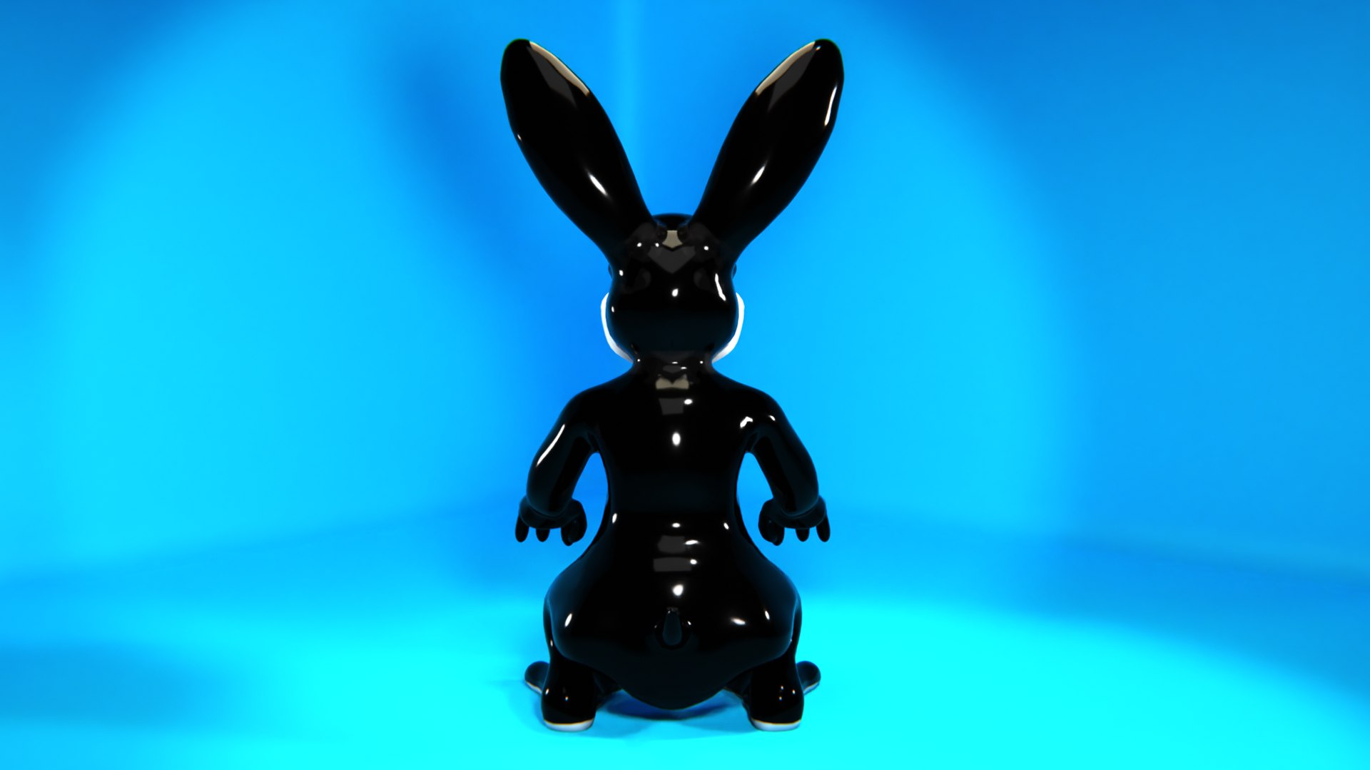 Black Rabbit 3D Cartoon Model - TurboSquid 2231859
