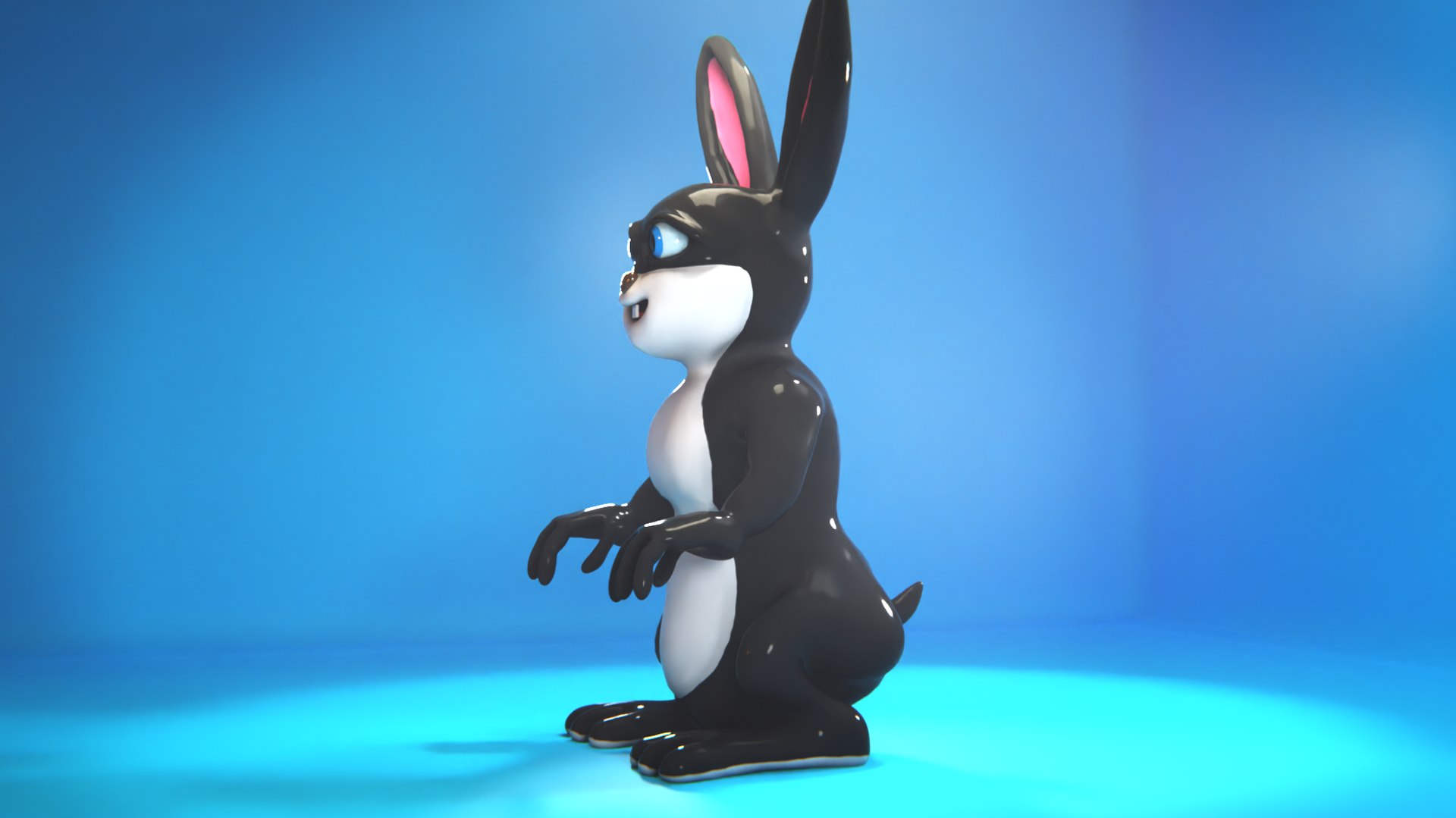Black Rabbit 3D Cartoon Model - TurboSquid 2231859