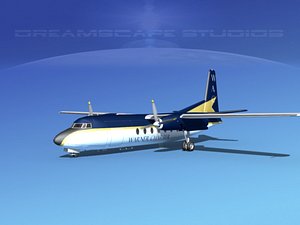 fairchild f-27 fokker 3d max