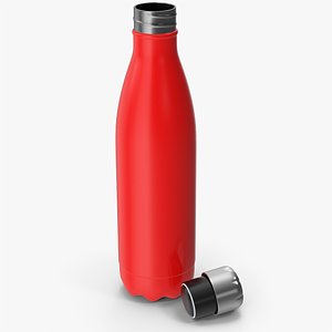 Red Water Bottle Opened model