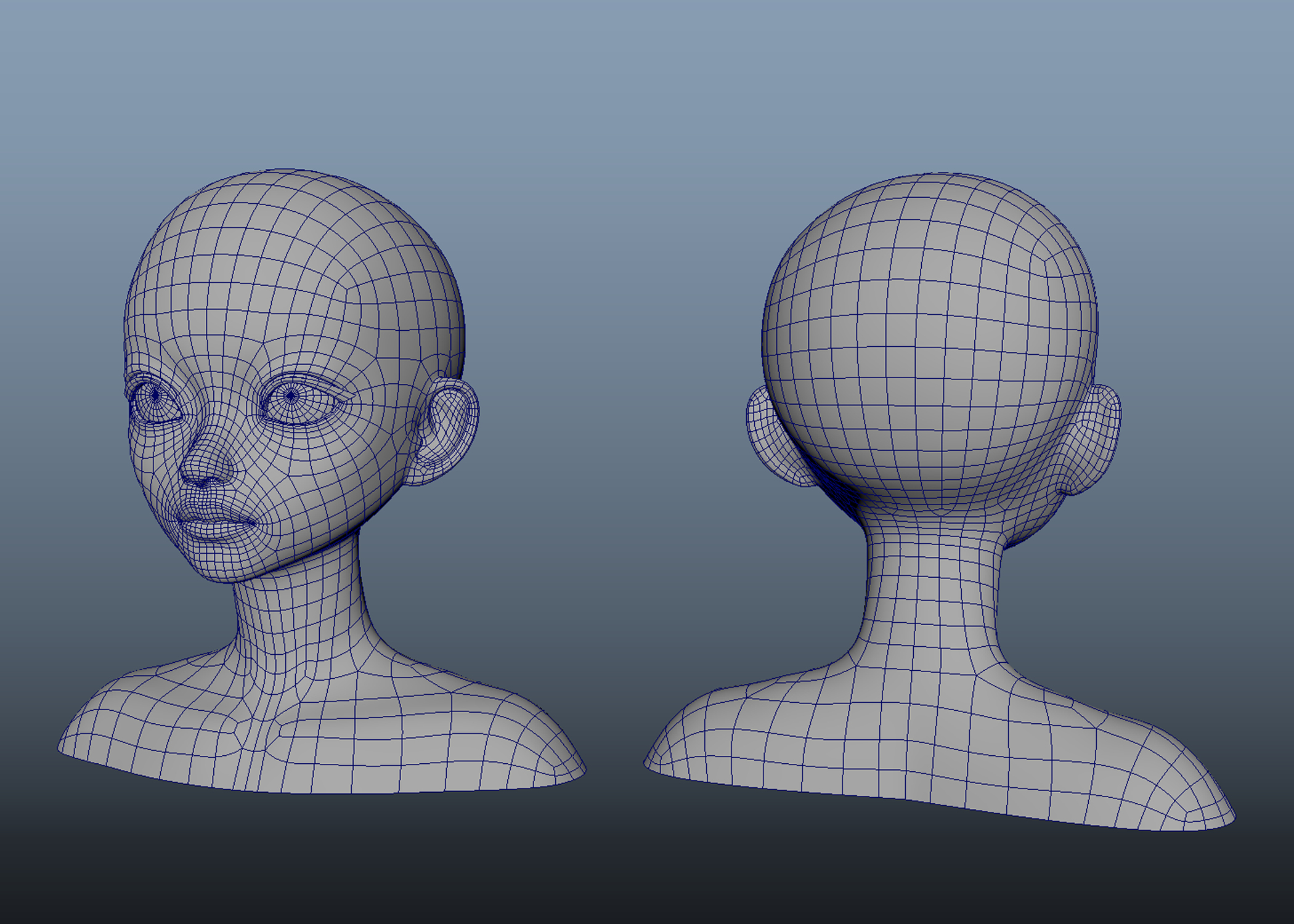 Female Head basemesh 3D 모델 - TurboSquid 1917655
