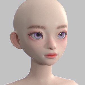 3D Female Head basemesh