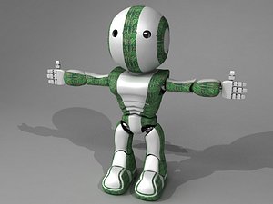 robot rigged 3d model