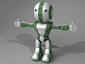 Robot 2 (Rigged & Animated)