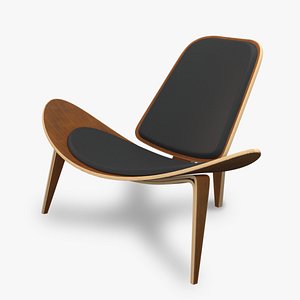 3D Chair leather wood Max-2015