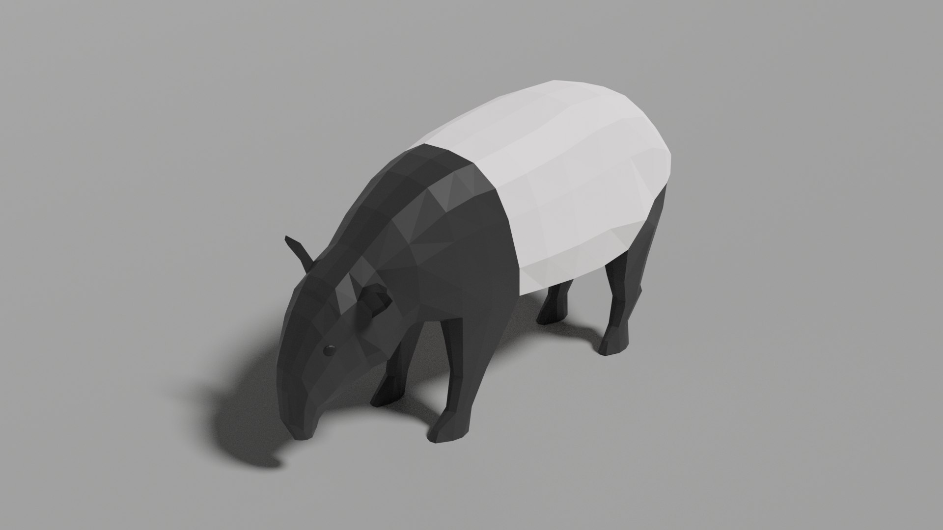 Low-poly Tapir 3D Model - TurboSquid 1814894