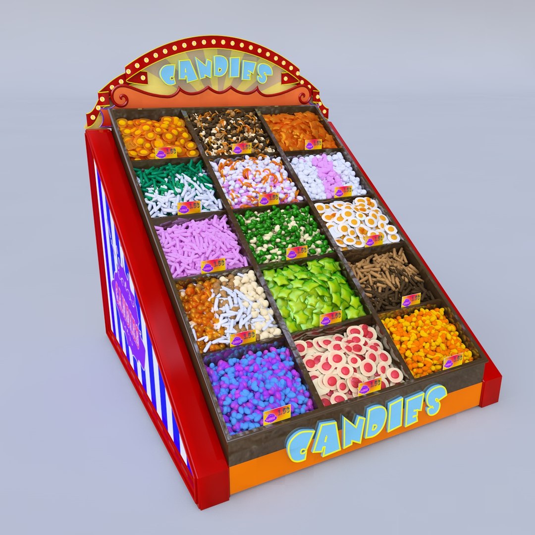 3D Counter Candies Model - TurboSquid 1371035