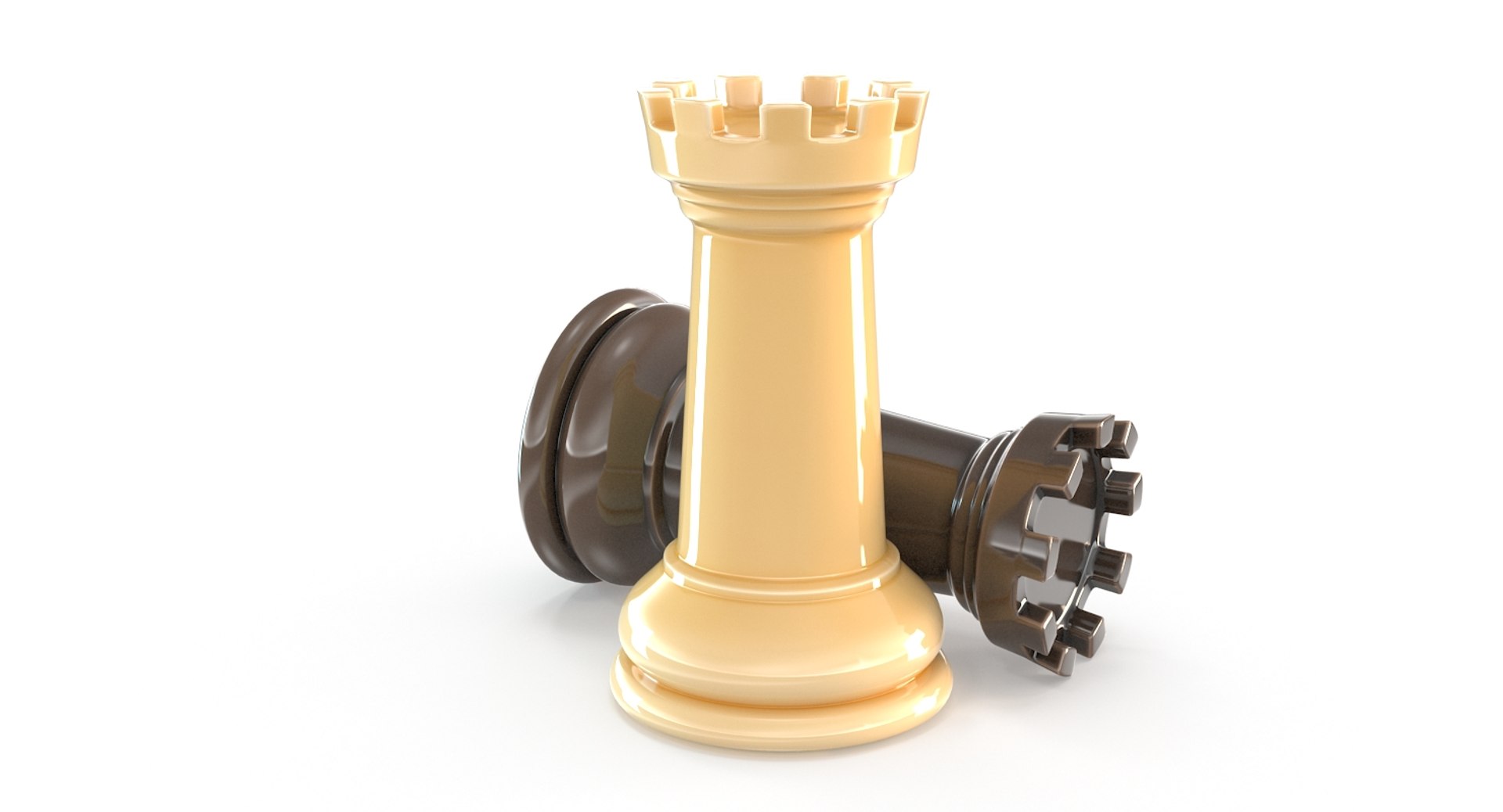 3D wooden chess rook - TurboSquid 1344676