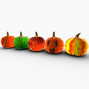 Paper pumpkin 3D model