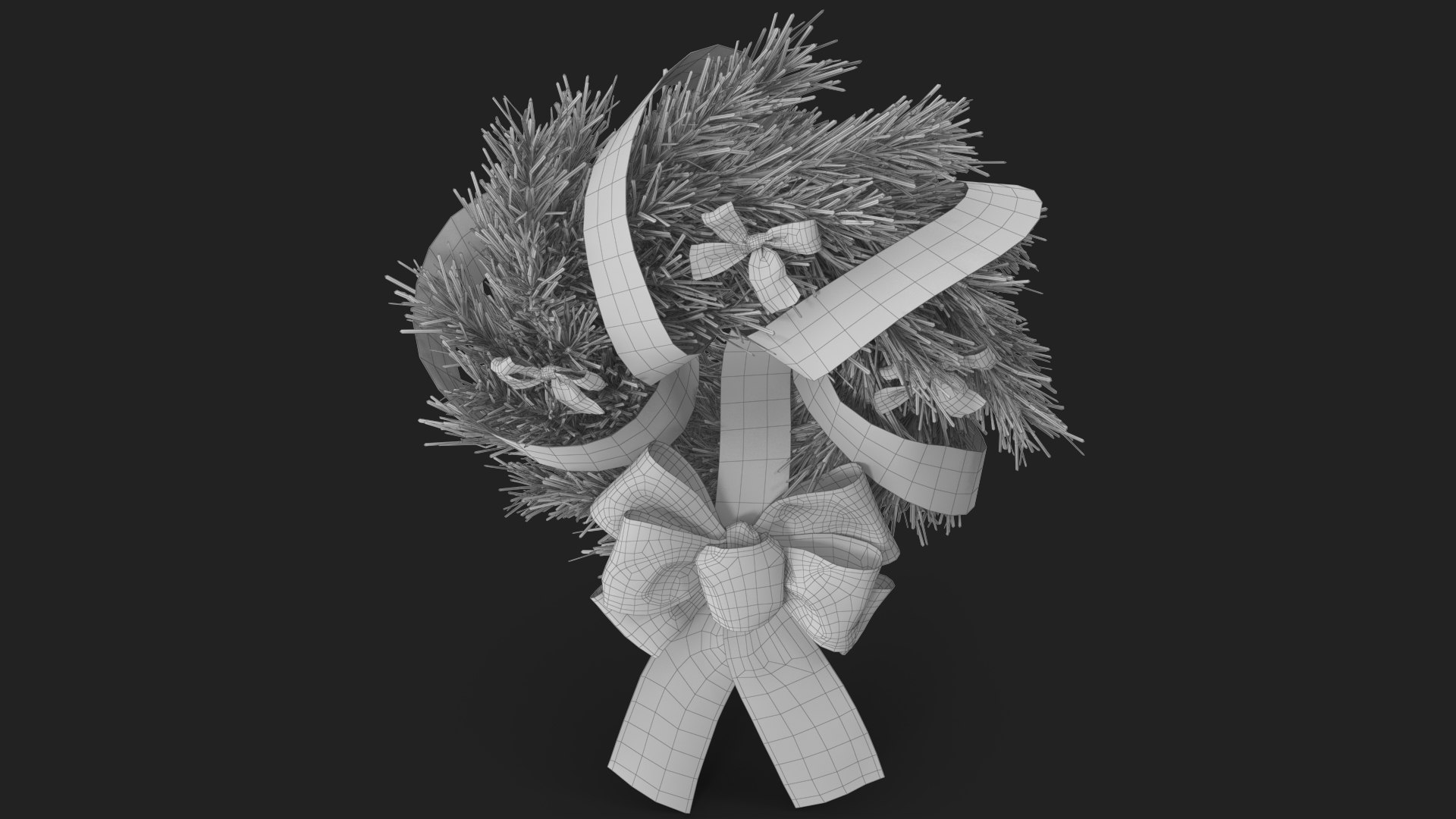 Christmas Wreath with Bows and Ribbon 4 3D model https://p.turbosquid.com/ts-thumb/8F/4dZaPC/3z/wireframe_13/jpg/1633181338/1920x1080/fit_q87/c8d6604528f51cac6bbb2b2c9b8ee85384b77df9/wireframe_13.jpg
