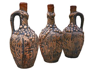 magic bottle old wine 3D model