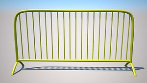 yellow barrier 3D model