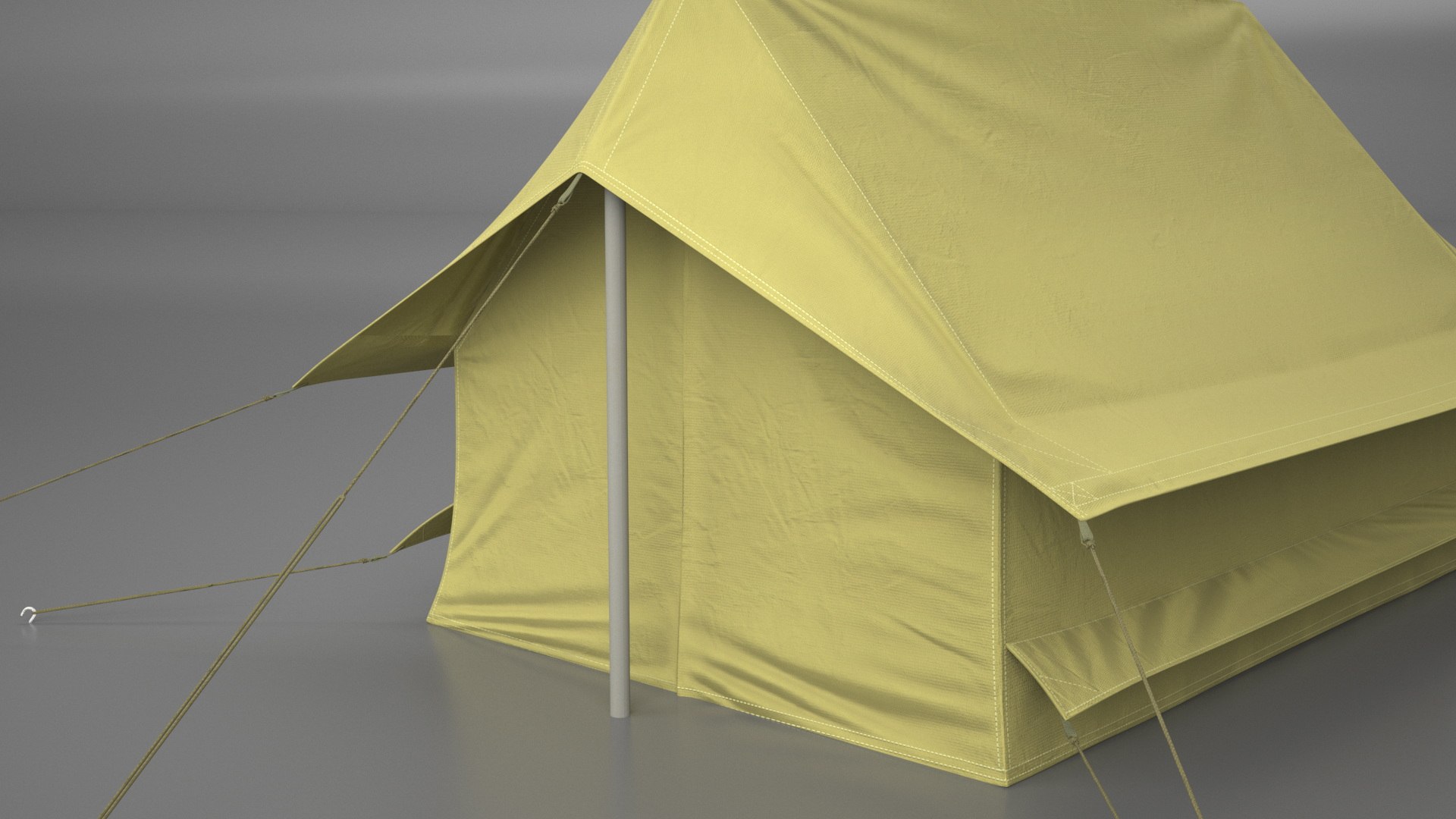 3D Vintage Green Cabin Ridge Tent Model - TurboSquid 2250231