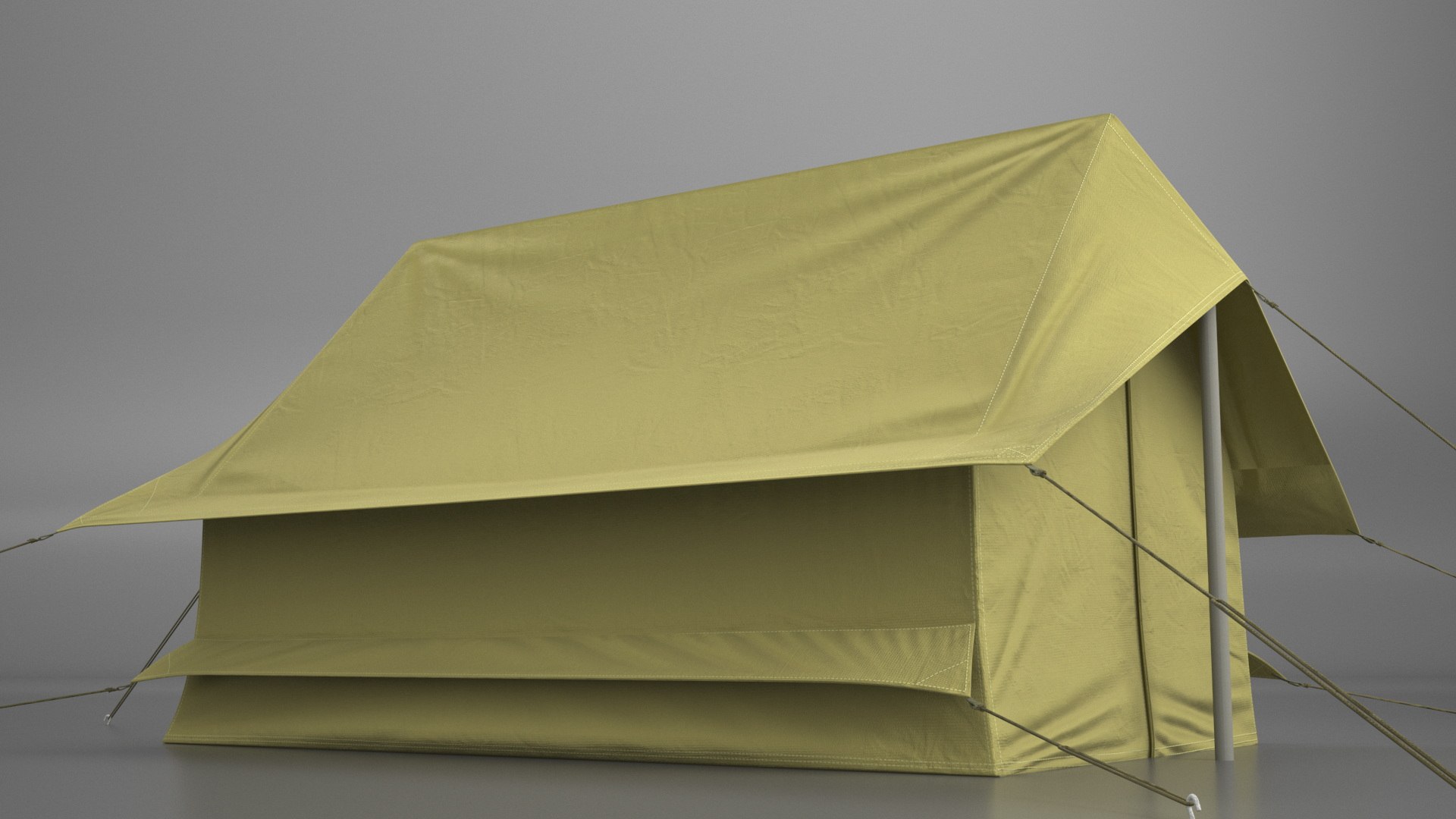 3D Vintage Green Cabin Ridge Tent Model - TurboSquid 2250231