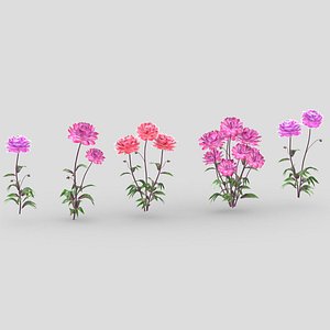 Karl Rosenfield Peony Low Poly 3D model
